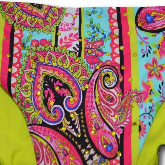 Luli Fama MIAMI BOUND - Wavy Ruched Back Tie Side Bottom - Picture 2 of 4